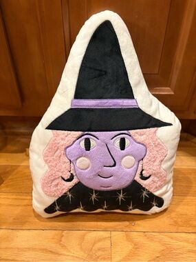 Purple Witch fun Pillow - Plush Witch Hat Accessory-Free gift with purchase!